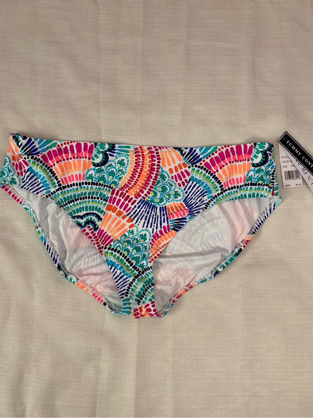 La Blanca Tummy Control Bikini Bottom Sz 18W NWT -